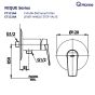 COTTO วาล์วฝักบัว รุ่น CT1216A สีโครเมียม