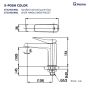 COTTO ก๊อกอ่างล้างหน้า รุ่น CT1241A#BL สีดำ