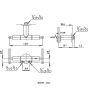 COTTO วาล์วฝักบัว 3 ทาง (เข้า 1 ออก 2) รุ่น CT173C20(HM) สำหรับเครื่องทำน้ำอุ่น