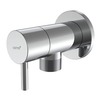 COTTO วาล์วเปิด-ปิดน้ำสำหรับฝักบัวสายอ่อน รุ่น CT1264C53(HM) GEO SLIM สีโครเมียม