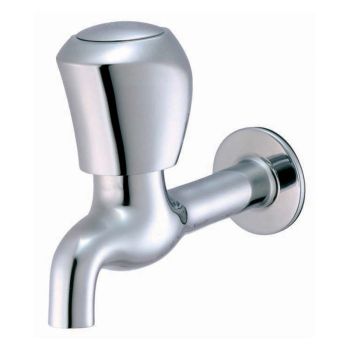 COTTO ก๊อกล้างพื้น ติดผนังคอยาว รุ่น นิว เซนจูรี CT175C11(HM) สีโครเมียม