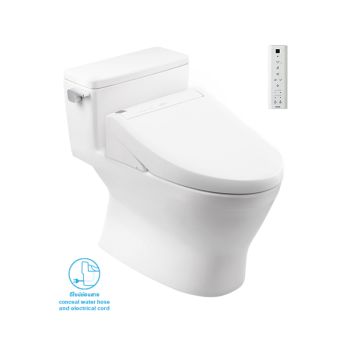 TOTO สุขภัณฑ์แบบชิ้นเดียว พร้อมฝารองนั่ง WASHLET+ 3.8 ลิตร รุ่น CW188UW3R สีขาว