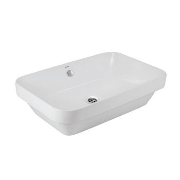 JAQUAR อ่างล้างหน้าวางบนเคาน์เตอร์ (มีรูน้ำล้น) รุ่น DRS-WHT-37601 สีขาว
