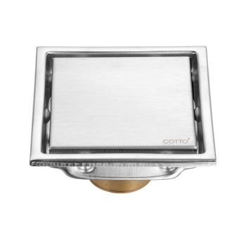 COTTO ตะแกรงน้ำทิ้งสแตนเลสเหลี่ยม รุ่น CT6403Z2P(HM) สำหรับหน้าแปลน 4" ท่อ PVC 2-3"